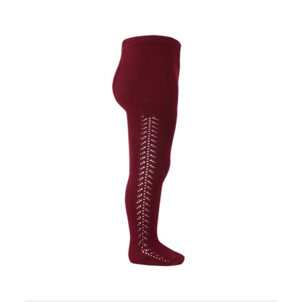 Condor sz 4 Side Crochet spanish Tights toddler burgundy